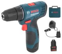 Дрель-шуруповерт аккумуляторная Bosch GSR 120, 12 В Li-ion 2x2 Ач