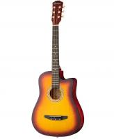 38C-M-N Акустическая гитара, с вырезом, цвет натуральный, Foix