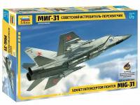 Сборная модель ZVEZDA Советский истребитель-перехватчик МиГ-31 (7229) 1:72