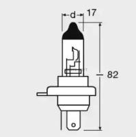 OSRAM 64193ALS Лампа галогеновая головного света H4 P43t 3000K All Season 12V 60/55W Картон 1 шт 64193ALS