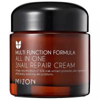 Mizon Восстанавливающий крем для лица с муцином улитки All In One Snail Repair Cream, 75 мл