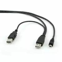 Кабель 2X USB M + 1 USB F + 1 MINI USB M