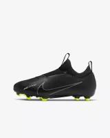 Детские бутсы NIKE ZOOM VAPOR 15 ACADEMY FG/MG черные 4.5Y