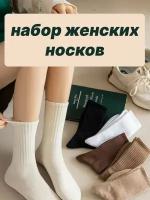 Носки, 6 пар, размер Единый, коричневый, бежевый, мультиколор