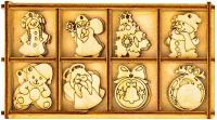 Деревянные фигурки Smile Decor "Ёлочные украшения", набор заготовок под роспись для декорирования и детского творчества, 24 элемента
