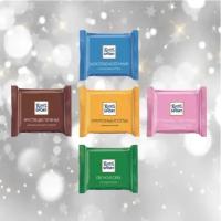 Шоколад порционный Ritter Sport mini 10 плиток по 16,7 г / Риттер Спорт набор мини шоколадки "Яркая коллекция", 5 вкусов, общий вес 167 г