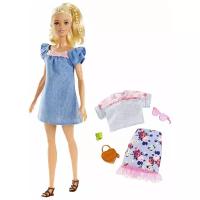 Кукла Barbie Игра с модой Блондинка с дополнительным комплектом одежды, 29 см, FRY79