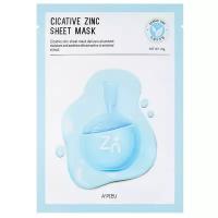 A'PIEU Тканевая маска Cicative Zinc Sheet Mask успокаивающая с цинком