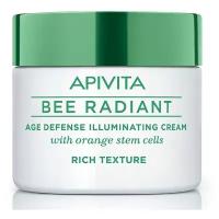 Крем Apivita Bee Radiant Age Defense Illuminating Cream Rich Texture Би Рэдиэнт антивозрастной уход для защиты и сияния с насыщенной текстурой