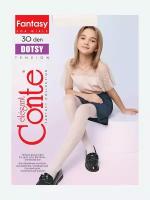 Колготки Conte-kids, 30 den, размер 128-134, белый