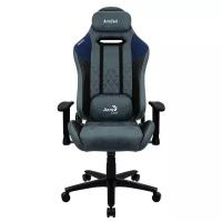 Компьютерное кресло AeroCool Duke игровое, обивка: искусственная кожа/текстиль, цвет: steel blue