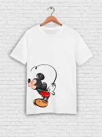 Футболка унисекс Printech "Микки Маус/Mickey Mouse/Минни Маус/Любовь" Белая L FU-GB19P28/WH-L