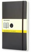 Блокнот Moleskine CLASSIC SOFT QP617 13х21см 192стр. в клетку, мягкая обложка, черный