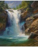 Картина по номерам Горный водопад 40х50 см
