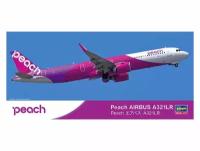 10850 Hasegawa Пассажирский самолет Peach Airbus A321LR (1:200)