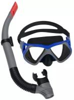 Набор для плавания Bestway 24069 Dominator Pro Snorkel Mask, 14+ черный/серый