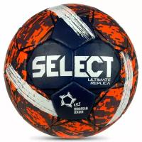Мяч гандбольный SELECT Ultimate Replica v23, 3571854495, р.2 (Jr), EHF Appr, ПУ, руч. сш, сине-оранжевый