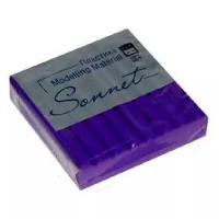 Полимерная глина (пластика) "Сонет", цвет флуоресцентный фиолетовый, брус 56 г