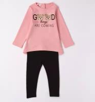 Комплект одежды Ido, размер 8A, черный, розовый