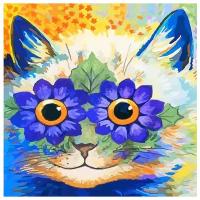 Color Kit Картина по номерам "Цветочный кот" (CD021)