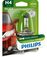 PHILIPS 12342VPB1 Лампа галогенная H4 12V 60/55W "PHILIPS" VisionPlus (+60%)