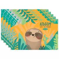 Набор альбомов для рисования ArtSpace Рисунки. Cute sloth 29.7 х 21 см (A4), 100 г/м², 40 л. (5шт.)