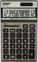 Калькулятор бухгалтерский STAFF STF-7712, золотистый, 4 шт