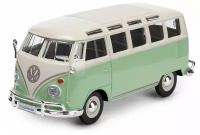 Фургон Maisto Volkswagen Van Samba (31956) 1:25, 16 см, бежевый/зеленый