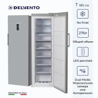 Вертикальный морозильный шкаф DELVENTO VG8301A+ Double Reliable 185 см, No Frost, двойной режим, LED дисплей, электронное управление, серый