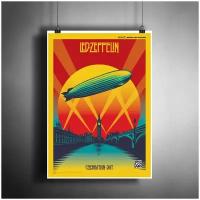 Постер плакат для интерьера "Музыка: Британская рок-группа Led Zeppelin - Celebration Day"/ Декор дома, офиса, комнаты A3 (297 x 420 мм)