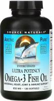 Source Naturals, Arctic Pure, рыбий жир omega-3, высокоактивный, 850 мг, 120 капсул