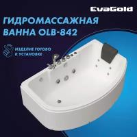 Гидромассажная ванна EvaGold OLB-842L 1600*1000*570 с насосом и переливом