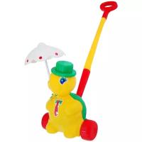 Каталка-игрушка Molto Черепашка Тортила с ручкой (3637), разноцветный