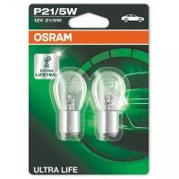 Лампа P21/5W 21/5W 12V BAY15d Osram Ultra Lite 7528ULT-02B блистер 2шт