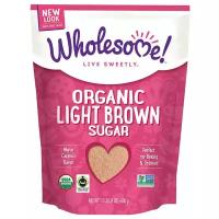 Сахар Wholesome! Organic Light Brown Sugar Органический легкий коричневый сахар-песок