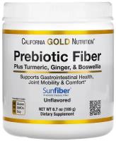 California Gold Nutrition Prebiotic Fiber Plus Turmeric Ginger, & Boswellia 189 г