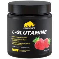 Аминокислоты PRIMEKRAFT Глютамин L-Glutamine Клубника, 200 г / 40 порций