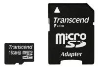 Transcend MicroSDHC 16GB Class10 (SD адаптер) (TS16GUSDHC10)