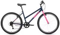 Велосипед ALTAIR MTB HT 26 low (26" 6 ск. рост. 15") 2022, темно-синий/розовый, IBK22AL26118