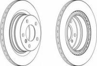 Тормозной диск Ferodo DDF1549 для BMW 1 серия E81, E87, F20, F21, 2 серия F22, F87, F23, 3 серия E90, E91, E92