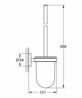 Ершик для унитаза GROHE Essentials в комплекте, суперсталь (40374DC1)