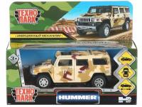 Машина металл "hummer h2 камуфляж" 12см, откр. двери, инерц