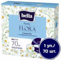 Bella прокладки ежедневные Panty flora camomile, 2 капли, 70 шт., белый