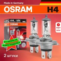 Лампа автомобильная галогеновая для фар H4 OSRAM OFF-ROAD Super Bright Premium 4800К 100/90Вт 12В 2 шт