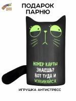 Штучки, к которым тянутся ручки/ Мягкая игрушка кот, зеленый