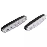 Дневные ходовые огни 12V 6 SMD пласт. корпус с указ. поворота (к-т 2шт) Вымпел 5045