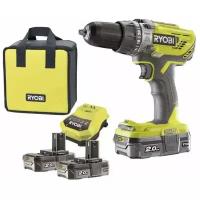 Дрель-шуруповерт ударная аккумуляторная Ryobi R18PD3-220S