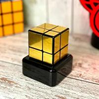 Зеркальный Кубик Рубика 2x2 QiYi MoFangGe Mirror Blocks 2х2 / Головоломка для подарка / Золотой Gold 2 на 2