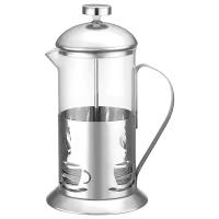 Чайник кофейник (кофе-пресс) стеклянный, 350 мл, нержавеющая сталь, ALITO, Mallony (950149)