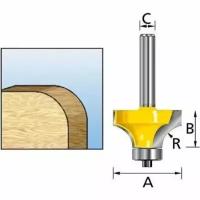 Фреза Makita кромочная для закруглений, хв-8мм, ф22.2х12.7мм, R-4.8мм,подшипник ф12.7мм